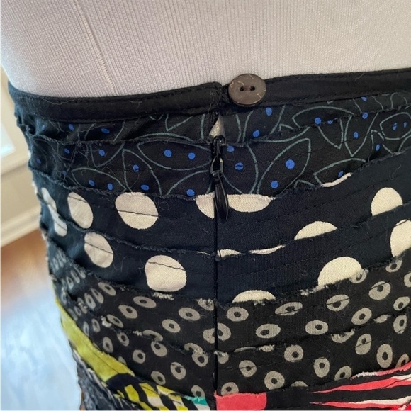 Vintage Y2K Early Anthro Layered A-Line Flair Midi Skirt - Picture 9 of 9